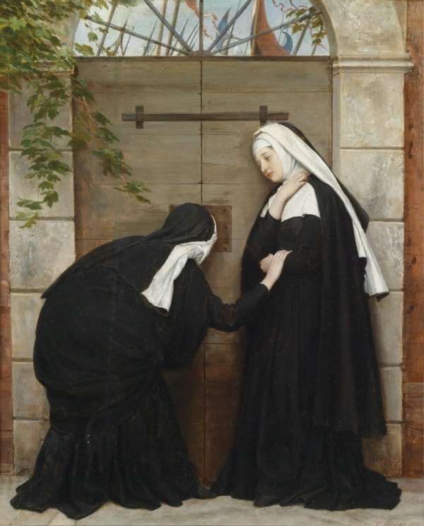 Nuns under threat by Eugene de Blaas